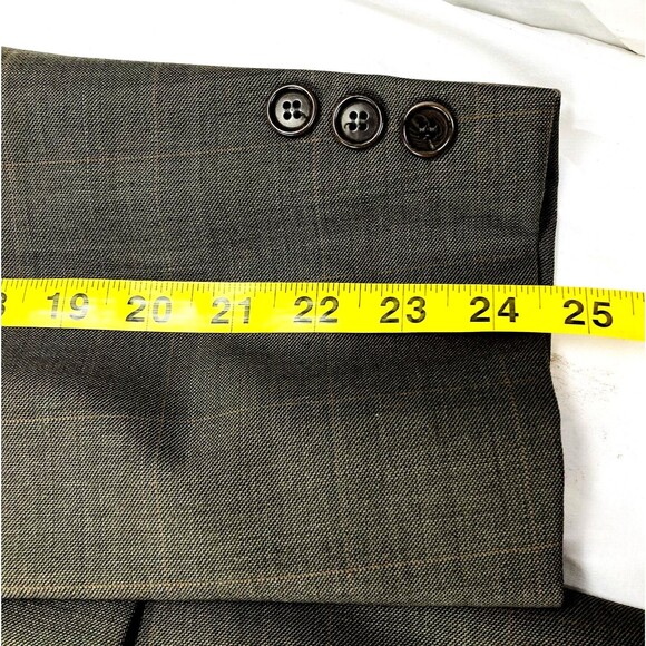 Brooks Brothers Vintage Suit New Wool Windowpane Plaid Brown Green 44 Pant 38 39 - Picture 9 of 16